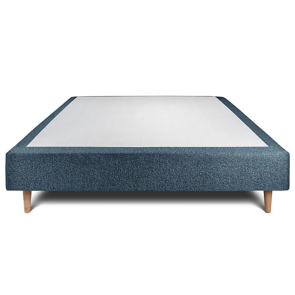 Sommeil De Plomb Sommier Tapissier Bouclette Bleu 135x190 H35cm* Sommier