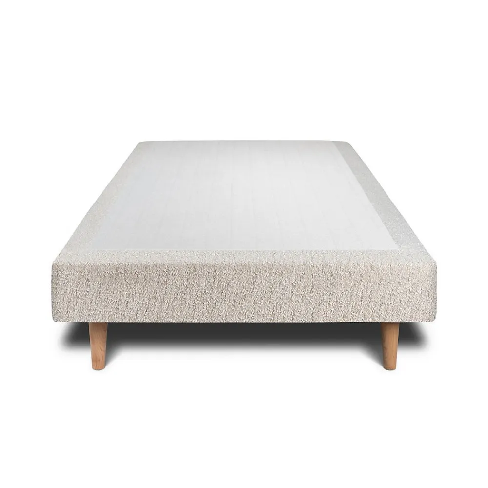 Sommeil De Plomb Sommier Tapissier Bouclette Beige 90x190 H35cm* Sommier