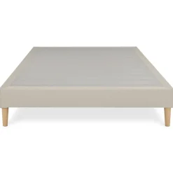 Idimex Sommier tapissier BREST 160 x 200 cm revêtement tissu - Beige* Sommier