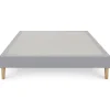 Idimex Sommier tapissier BREST 160 x 200 cm revêtement tissu - Gris* Sommier