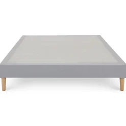 Idimex Sommier tapissier BREST 160 x 200 cm revêtement tissu - Gris* Sommier