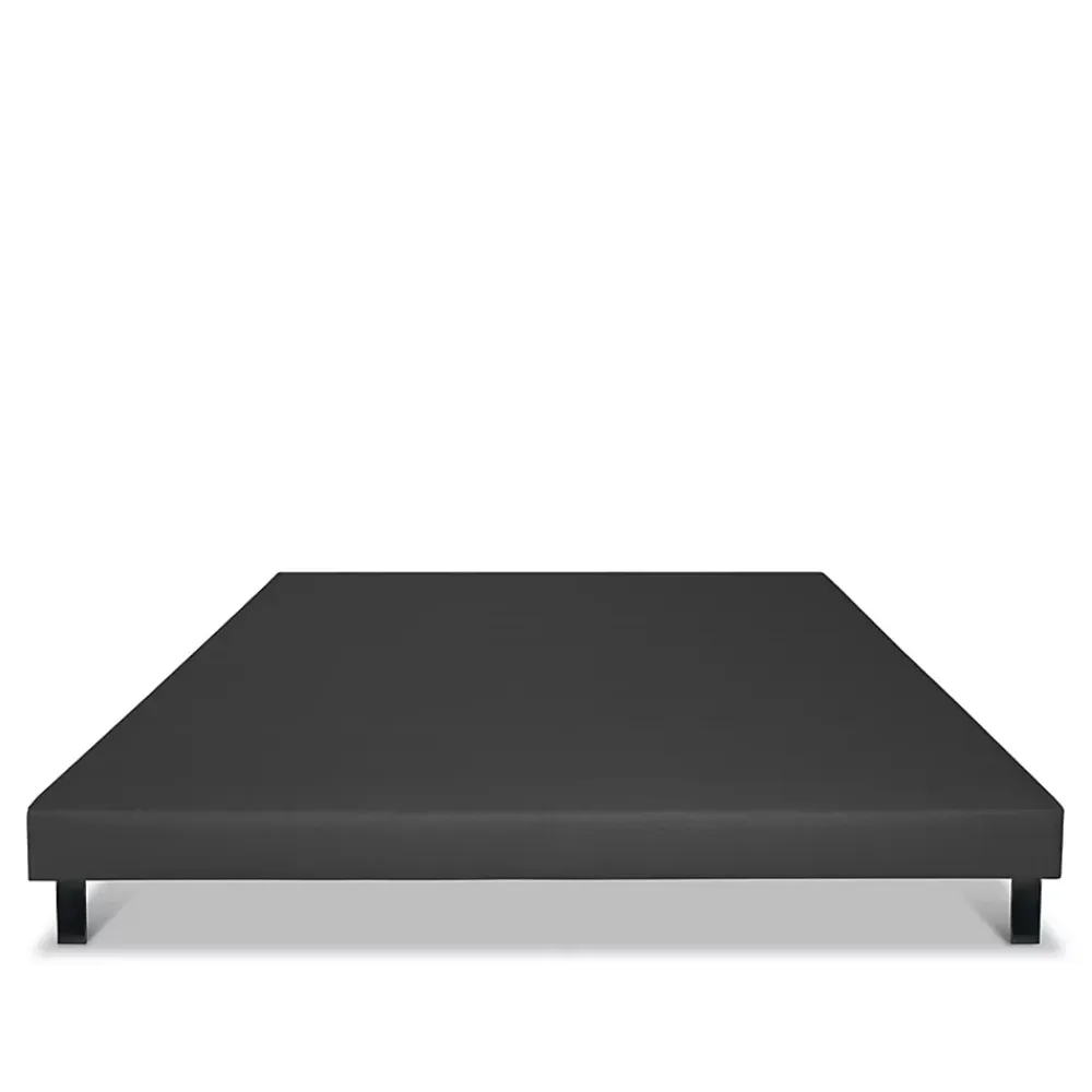 Bellecour Sommier tapissier Capucine 160x200 cm Epaisseur 13 cm Gris anthracite (pieds non inclus)* Sommier