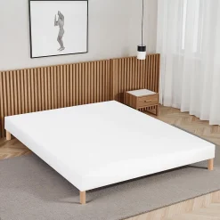 Bellecour Sommier tapissier Constantine 80x200 cm Epaisseur 18 cm Blanc (pieds non inclus)* Sommier