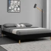 Nuits D'Or Sommier Tapissier Gregory - 160x200 cm - Compatible avec Matelas - 2 x 13 Lattes - Montage Rapide - Design Chic Noir -* Sommier