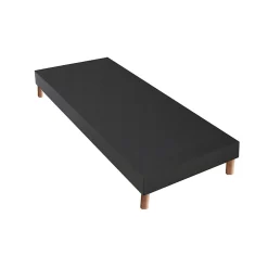 Sommier tapissier gris anthracite noir 90x200>Idliterie Online
