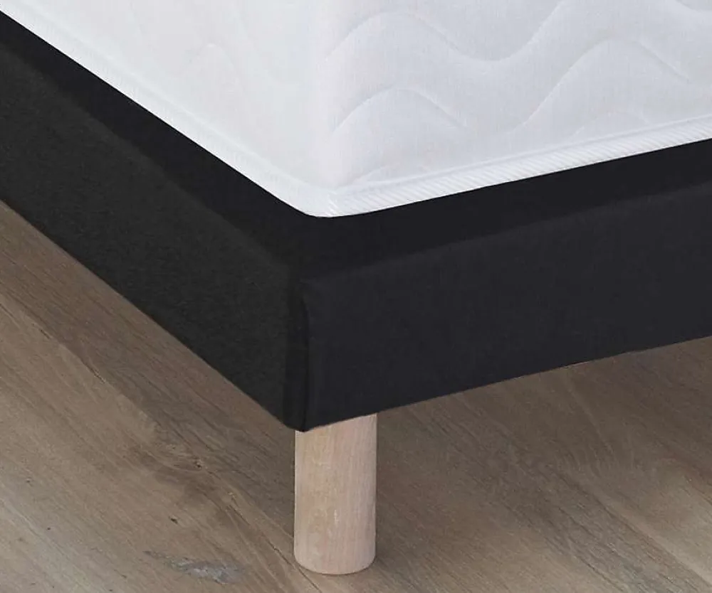 Sommier tapissier gris anthracite noir 90x200>Idliterie Online