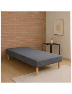 By Sommiflex. SOMMIER TAPISSIER GRIS 90x200 cm FABRICATION FRANÇAISE ARTISANALE PIEDS OFFERTS HAUTEUR avec PIEDS 27 cm* Sommier