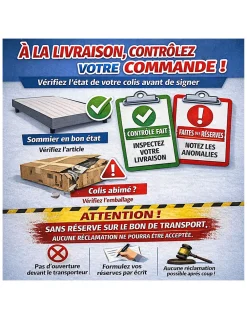 SOMMIER TAPISSIER GRIS 70x190x2 (140x190) FABRICATION FRANÇAISE ARTISANALE PIEDS OFFERTS HAUTEUR avec PIEDS 27 cm><noscript><img width=