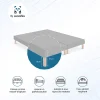 By Sommiflex. SOMMIER TAPISSIER GRIS 70x200x2 (140x200) FABRICATION FRANÇAISE ARTISANALE PIEDS OFFERTS HAUTEUR avec PIEDS 27 cm* Sommier