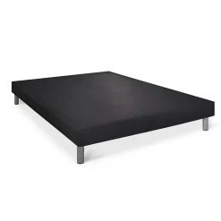 Sommier tapissier noir 140x200>Somness Discount