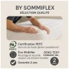 By Sommiflex. SOMMIER TAPISSIER NOIR 160x200 cm FABRICATION FRANÇAISE ARTISANALE PIEDS OFFERTS HAUTEUR avec PIEDS 27 cm* Sommier