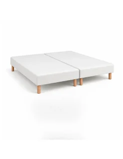 SOMMIER TAPISSIER NOIR 70x200x2 (140x200) FABRICATION FRANÇAISE ARTISANALE PIEDS OFFERTS HAUTEUR avec PIEDS 27 cm><noscript><img width=