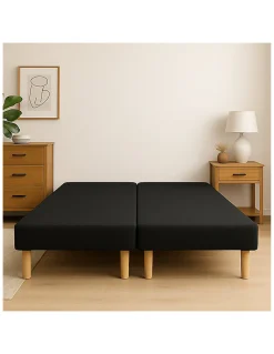 SOMMIER TAPISSIER NOIR 80x200x2 (160x200) FABRICATION FRANÇAISE ARTISANALE PIEDS OFFERTS HAUTEUR avec PIEDS 27 cm>By Sommiflex. Clearance