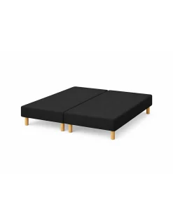 SOMMIER TAPISSIER NOIR 90x200x2 (180x200) FABRICATION FRANÇAISE ARTISANALE PIEDS OFFERTS HAUTEUR avec PIEDS 27 cm>By Sommiflex. Discount