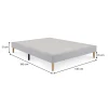 Idimex Sommier tapissier QUIMPER 140 x 190 cm revêtement tissu - Gris* Sommier
