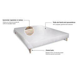 Sommier tapissier Royal Palace Bedding - Sommier moderne en bois massif>Generique Sale