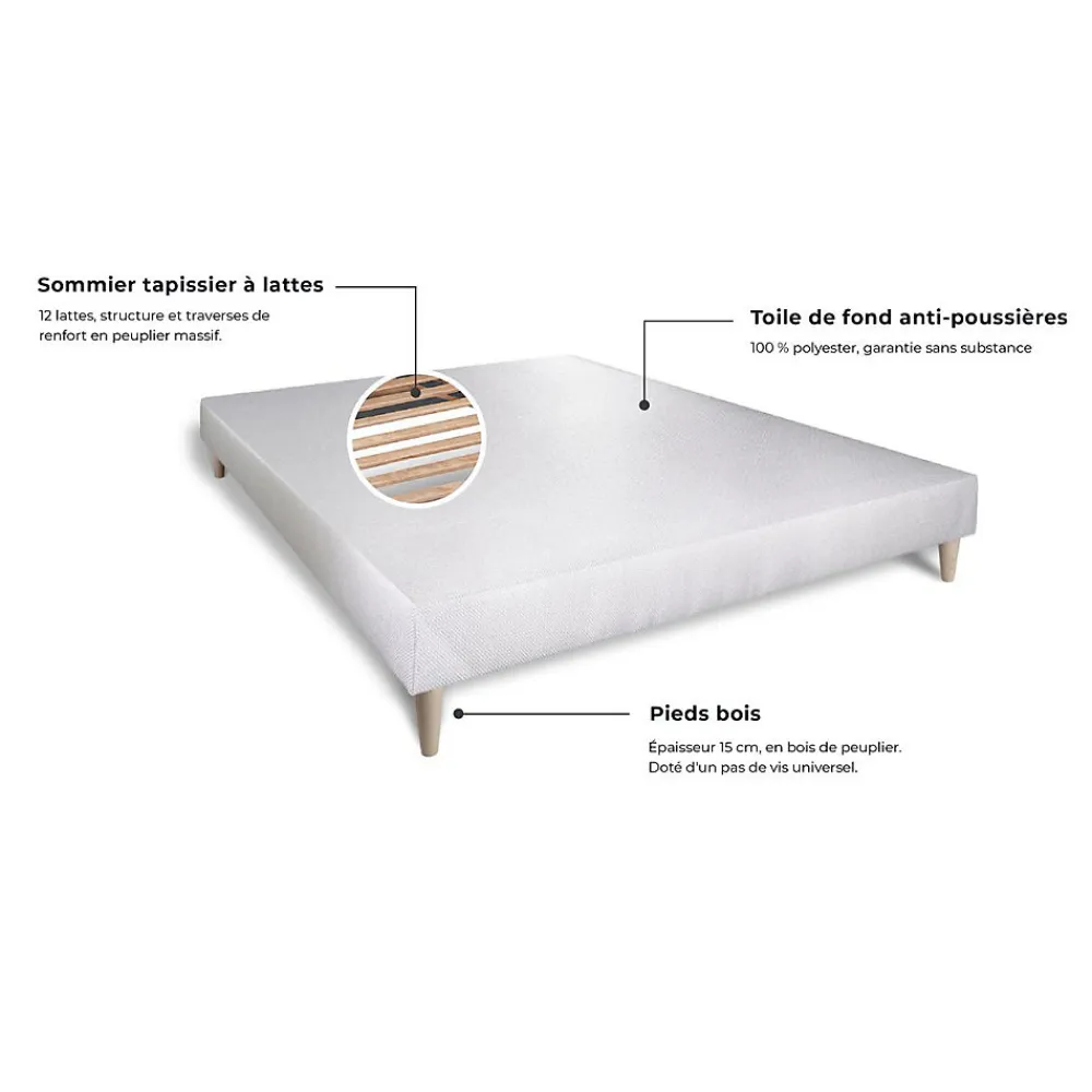 Sommier tapissier Royal Palace Bedding - Sommier moderne en bois massif>Generique Sale