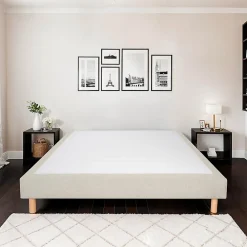 Sommier tapissier Sisal 160x200 cm Epaisseur 18 cm Beige (pieds inclus)>Bellecour Discount