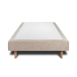 Sommier Tapissier Tissu Beige brun 100x200 H35cm>Sommeil De Plomb Outlet