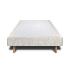 Sommier Tapissier Tissu Beige clair 90x200 H35cm>Sommeil De Plomb Discount