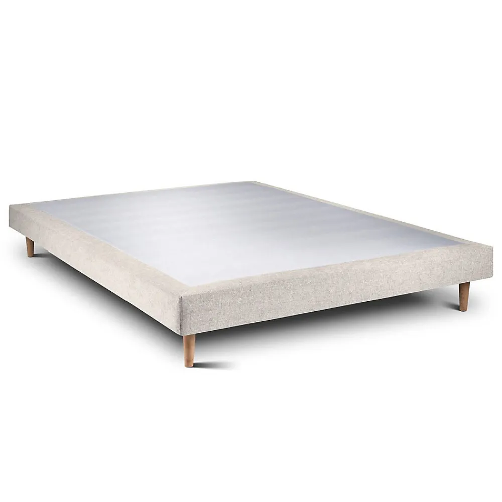 Sommier Tapissier Tissu Beige clair 135x190 H29cm>Sommeil De Plomb New