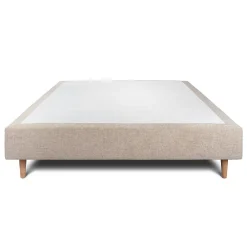 Sommeil De Plomb Sommier Tapissier Tissu Beige brun 150x200 H35cm* Sommier