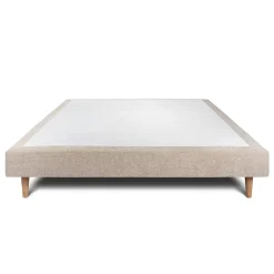 Sommeil De Plomb Sommier Tapissier Tissu Beige brun 150x190 H29cm* Sommier