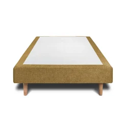 Sommier Tapissier Tissu Jaune 90x200 H35cm>Sommeil De Plomb