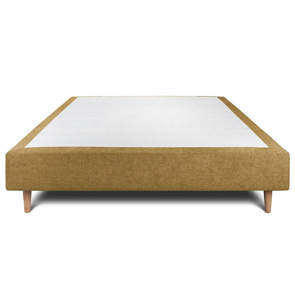 Sommier Tapissier Tissu Jaune 140x190 H35cm>Sommeil De Plomb Online