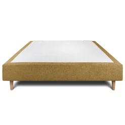 Sommeil De Plomb Sommier Tapissier Tissu Jaune 150x190 H35cm* Sommier