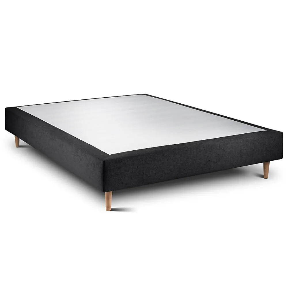 Sommier Tapissier Tissu Noir 150x200 H35cm>Sommeil De Plomb Hot