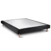 Sommeil De Plomb Sommier Tapissier Tissu Noir 150x190 H29cm* Sommier
