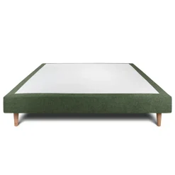 Sommeil De Plomb Sommier Tapissier Tissu Vert 135x190 H29cm* Sommier