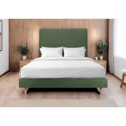 Sommier Tapissier Tissu Vert 140x200 H29cm>Sommeil De Plomb Clearance