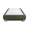 Sommier Tapissier Tissu Vert 80x200 H29cm>Sommeil De Plomb Discount