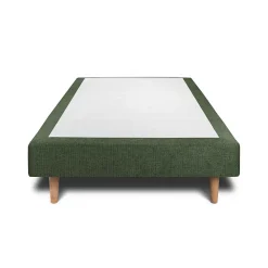 Sommier Tapissier Tissu Vert 80x200 H29cm>Sommeil De Plomb Discount
