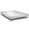 Sommeil De Plomb Sommier Tapissier Velours Gris clair 140x190 H29cm* Sommier