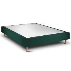 Sommier Tapissier Velours Vert 140x190 H35cm>Sommeil De Plomb Discount