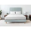 Sommeil De Plomb Sommier Tapissier Velours Gris bleuté 140x200 H29cm* Sommier