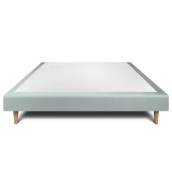 Sommeil De Plomb Sommier Tapissier Velours Gris bleuté 140x200 H29cm* Sommier