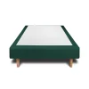 Sommier Tapissier Velours Vert 90x190 H35cm>Sommeil De Plomb Online