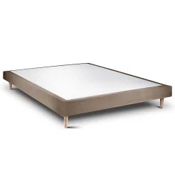 Sommier Tapissier Velours Taupe 135x190 H29cm>Sommeil De Plomb New