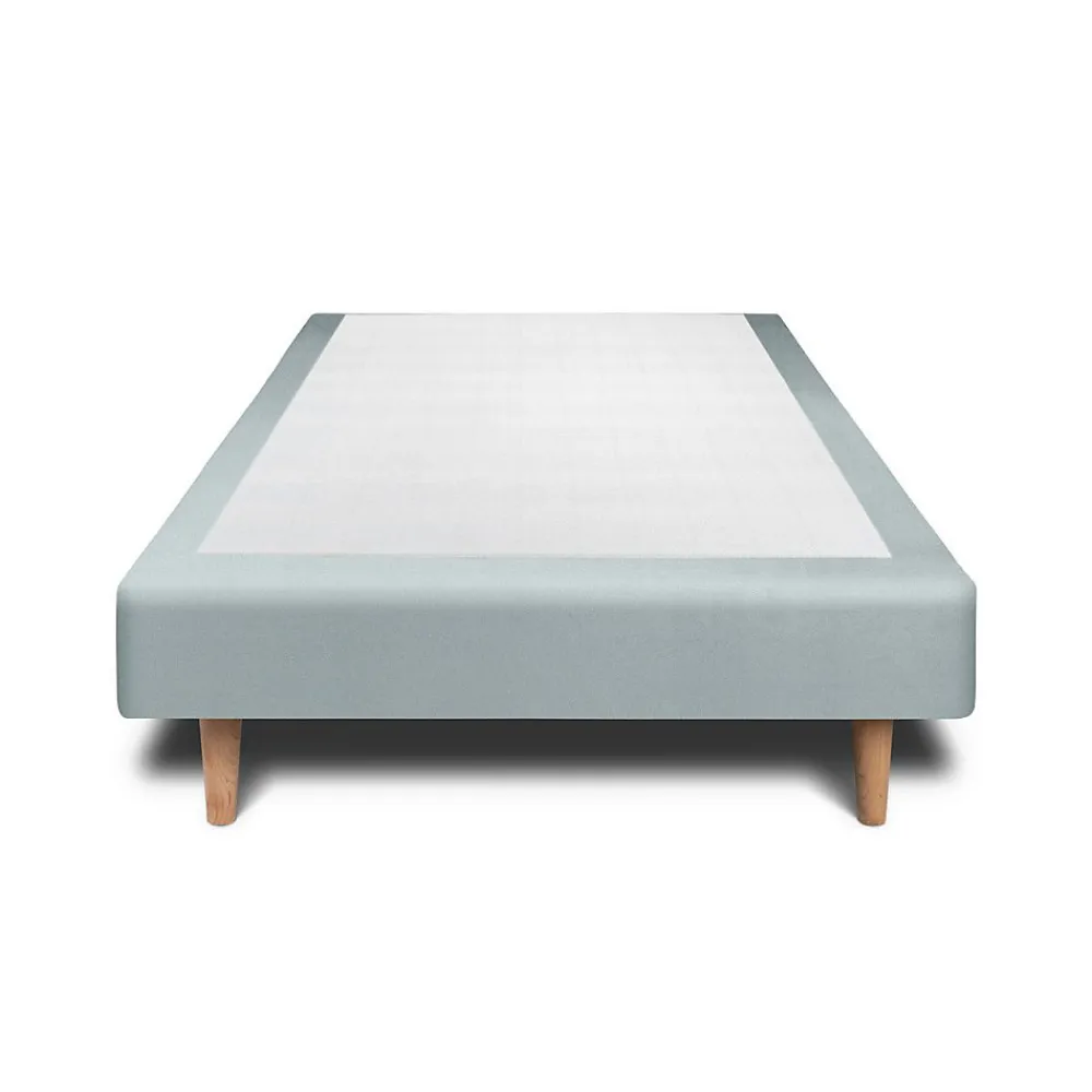 Sommier Tapissier Velours Gris bleuté 90x200 H29cm>Sommeil De Plomb Hot