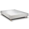 Sommeil De Plomb Sommier Tapissier Velours Gris clair 160x200 H35cm* Sommier