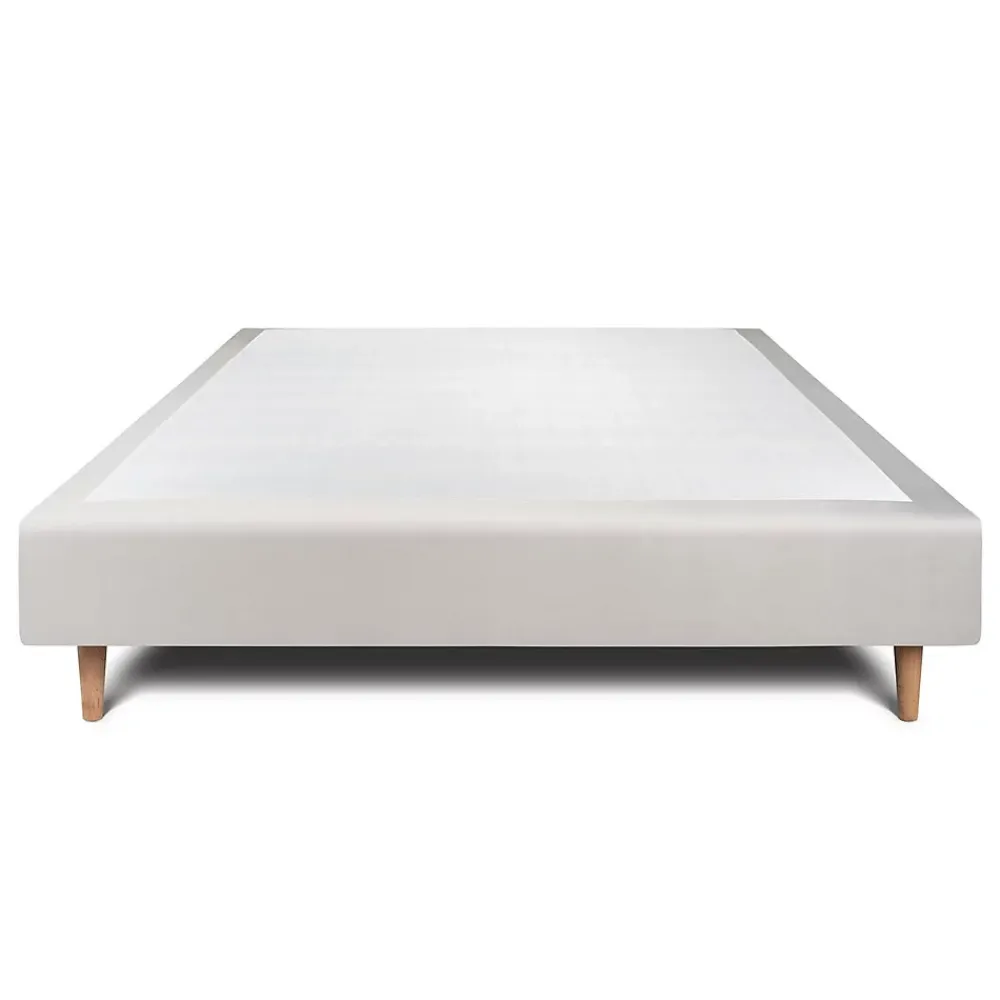 Sommeil De Plomb Sommier Tapissier Velours Gris clair 160x200 H35cm* Sommier