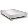 Sommier Tapissier Velours Gris clair 150x200 H35cm>Sommeil De Plomb Outlet