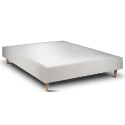 Sommier Tapissier Velours Gris clair 150x200 H35cm>Sommeil De Plomb Outlet