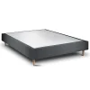 Sommier Tapissier Velours Gris anthracite 140x190 H35cm>Sommeil De Plomb Best