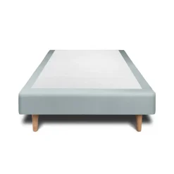 Sommeil De Plomb Sommier Tapissier Velours Gris bleuté 90x190 H29cm* Sommier