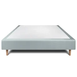 Sommeil De Plomb Sommier Tapissier Velours Gris bleuté 160x200 H35cm* Sommier